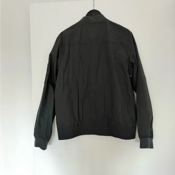 Old Navy Water Resistant Nylon Bomber Jacket in Grey - Picture 4 of 5